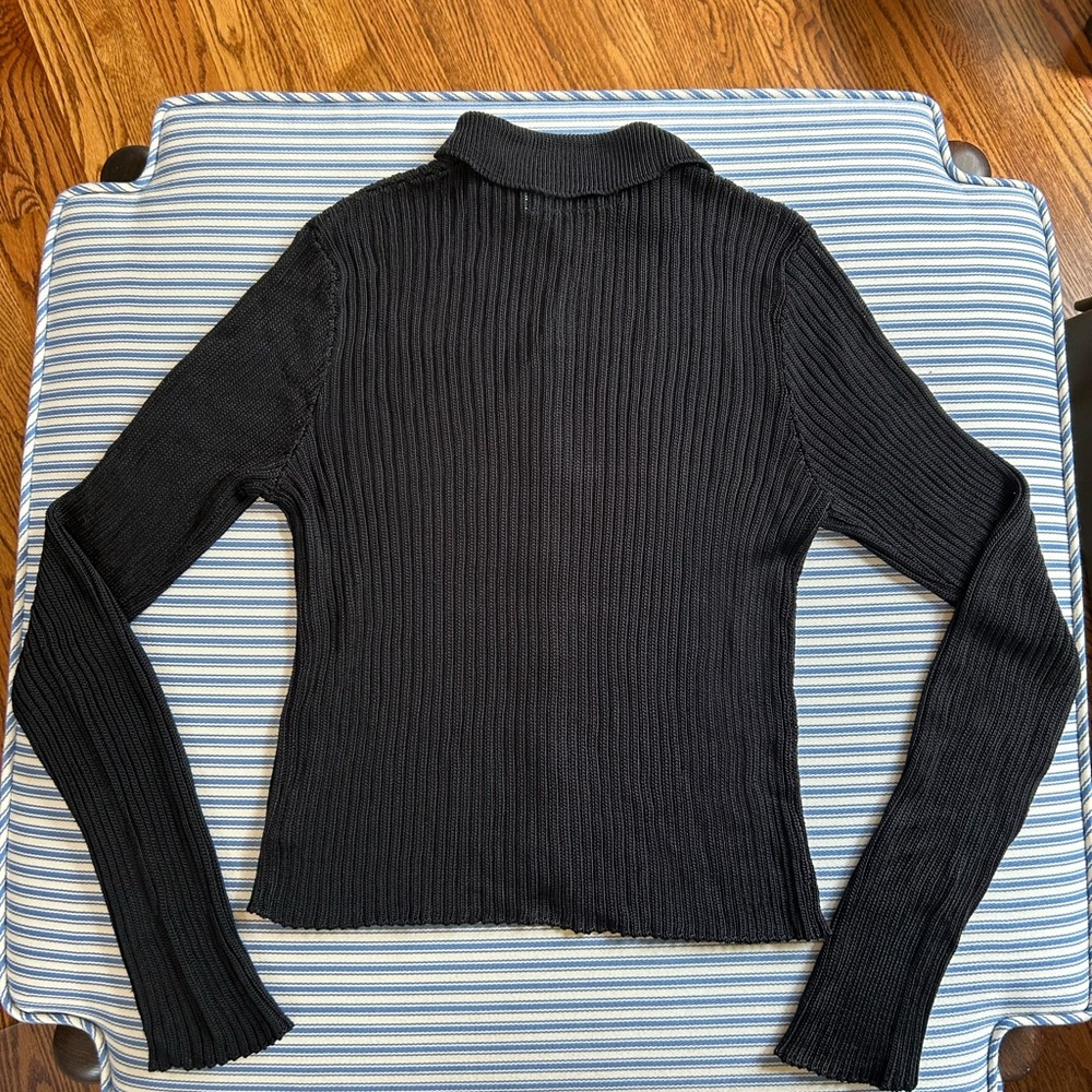 Calle Del Mar long sleeve cardigan black medium - Picture 6 of 9